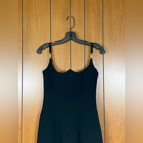 Versace  Medusa-Embellished Satin Cocktail Dress size 40/us size 4 - Picture 6 of 16